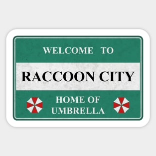 Raccoon Traffic Sign Sticker